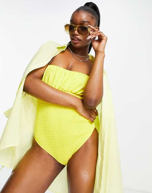 Asos yellow sale swimsuit