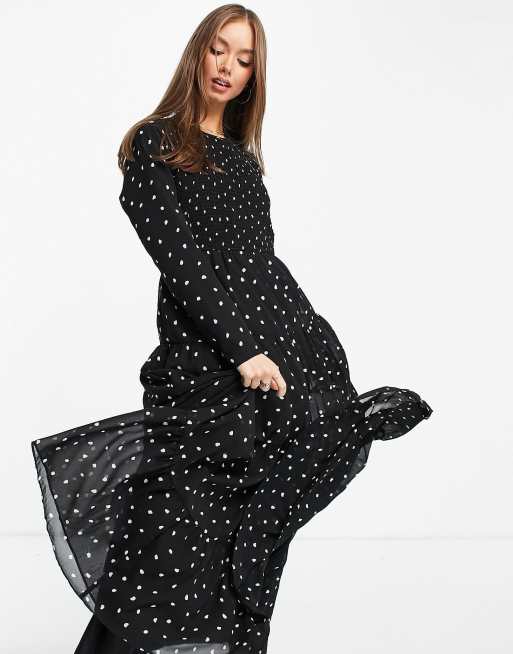 Asos polka 2025 dot maxi dress