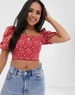 asos shirred top