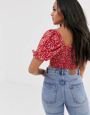 asos shirred top