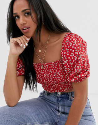 asos red top