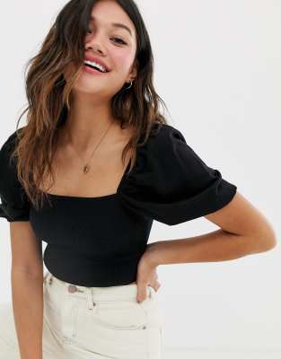 puff sleeve top asos