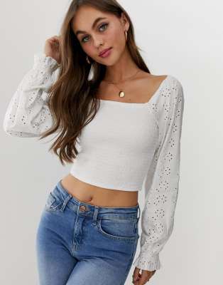 asos shirred top