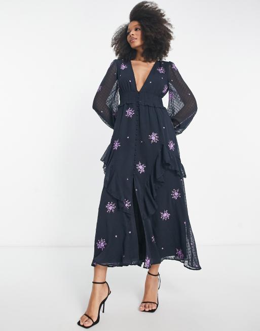 Asos design midi tea dress hotsell