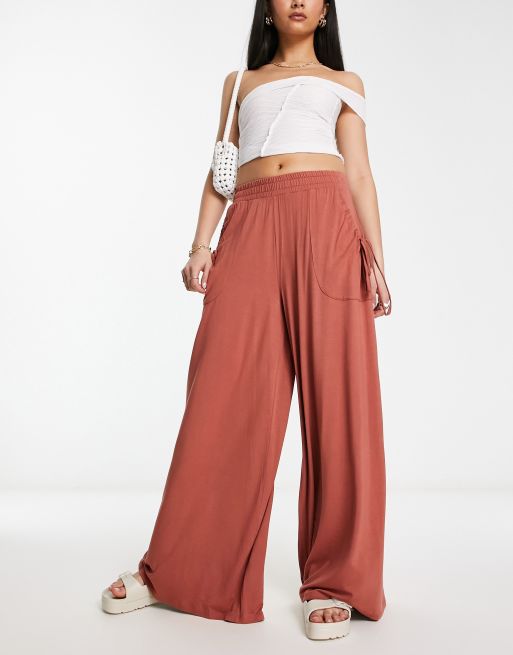 High waisted rust store pants