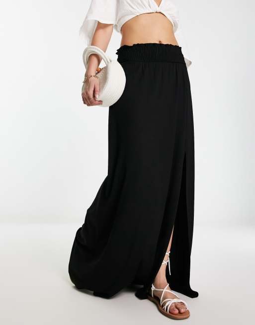 Black maxi skirt asos sale