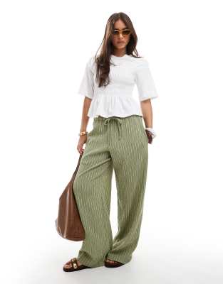 Asos Design Shirred Waist T-shirt In White