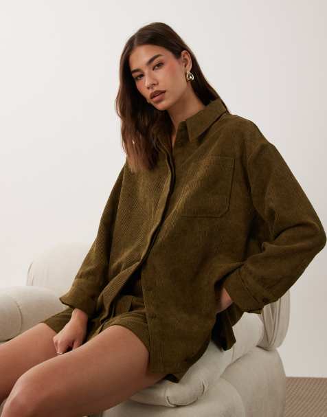 ASOS DESIGN shirt co-ord in cord - view 1