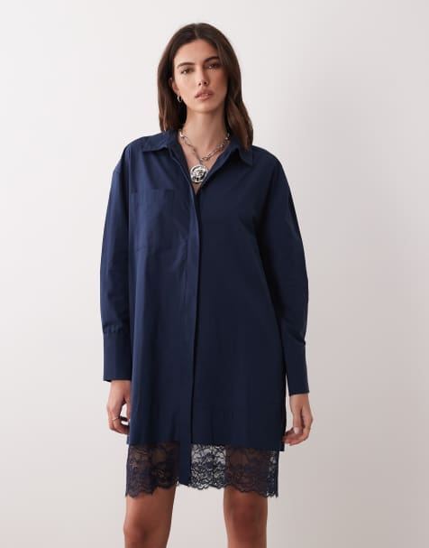 sachin and babi light blue dress Navy Long Sleeve Dresses