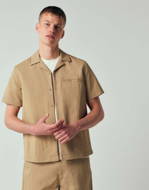 ASOS DESIGN shirt in beige - part of a set - view 1