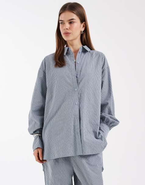 ASOS DESIGN  shirt in blue stripe