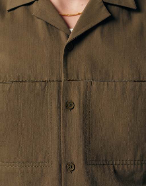 ASOS DESIGN shirt in khaki green - part of a set, 3 of 12