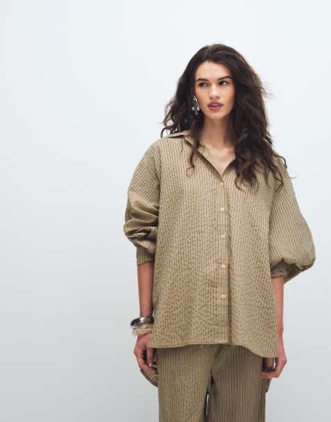 ASOS DESIGN shirt in yellow stripe - view 1