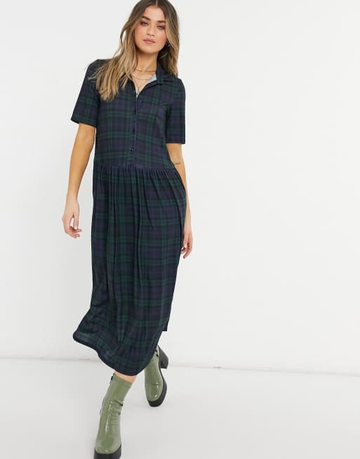 Asos plaid outlet dress