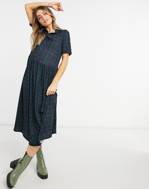 Asos plaid outlet dress