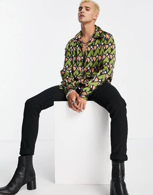 gucci oversized camp collar