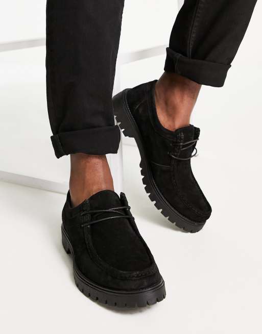 Asos black 2024 suede shoes