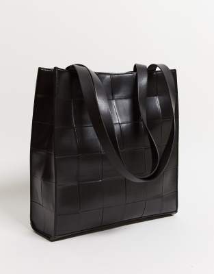 black woven bag