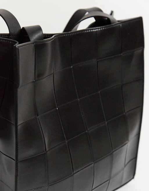 ASOS DESIGN shopper bag in black weave | ASOS