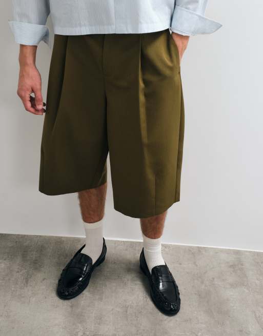 ASOS DESIGN short à coupe barrel ajustée en vert olive, 4 de 5