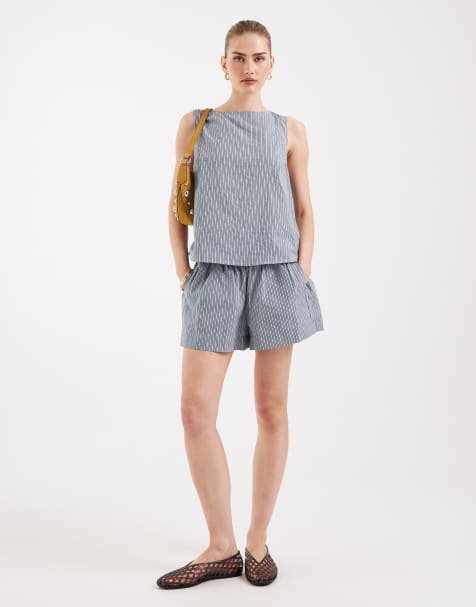 ASOS DESIGN - Short à enfiler en tissu aspect lin - view 1