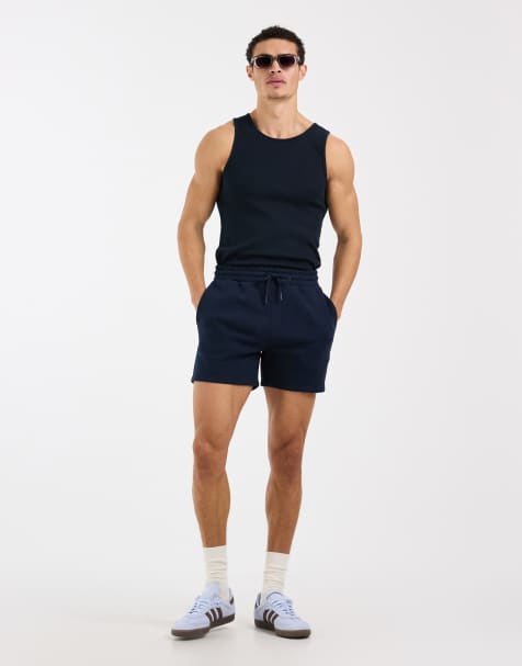ASOS DESIGN - Short ajusté basique - Bleu marine - view 1