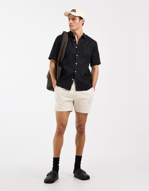 ASOS DESIGN - Short ajusté en jersey - Blanc cassé, 2 de 5