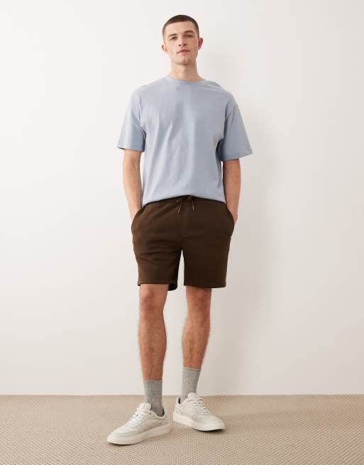 ASOS DESIGN - Short ajusté mi-long basique en jersey - Beige, 3 de 5