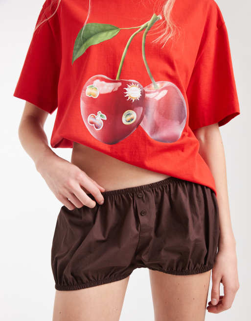 ASOS DESIGN short bloomer met lage taille in donkerbruin, 5 van 7