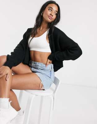 short edge to edge cardigan