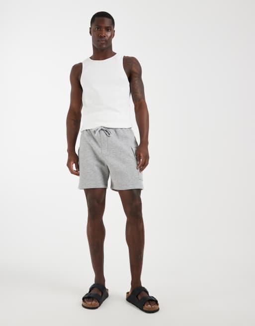 ASOS DESIGN - Short cargo en jersey - Gris chiné, 2 de 5