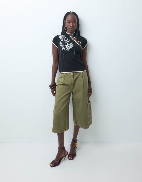 ASOS DESIGN short cargo en kaki - view 1