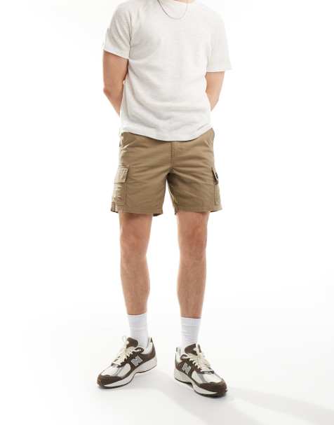 ASOS DESIGN - Short cargo slim à empiècement - Kaki - view 1