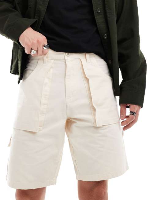 ASOS DESIGN - Short charpentier - Taupe
