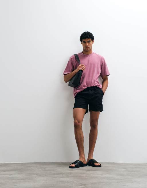 ASOS DESIGN - Short chino à pinces - Noir, 4 de 5