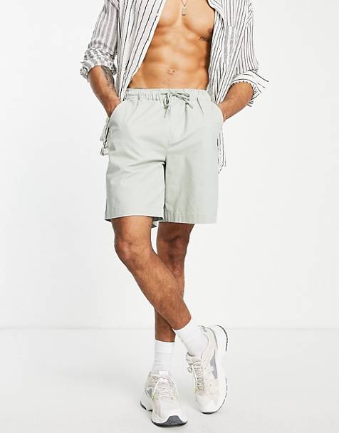 Homme Vêtements Shorts Shorts habillés et chino crème ASOS pour homme en coloris Blanc Débardeur court côtelé boutonné 