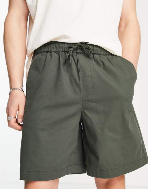 ASOS DESIGN - Short chino coupe carrée - Verre foncé