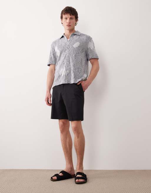 ASOS DESIGN - Short chino habillé coupe classique en coton majoritaire - Noir, 3 de 5