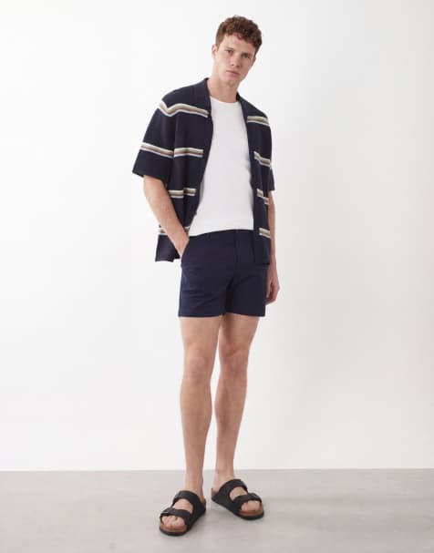 ASOS DESIGN - Short chino skinny court - Bleu marine - view 1