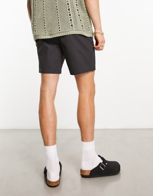 ASOS DESIGN - Short chino skinny mi-long - Noir délavé , 4 de 4