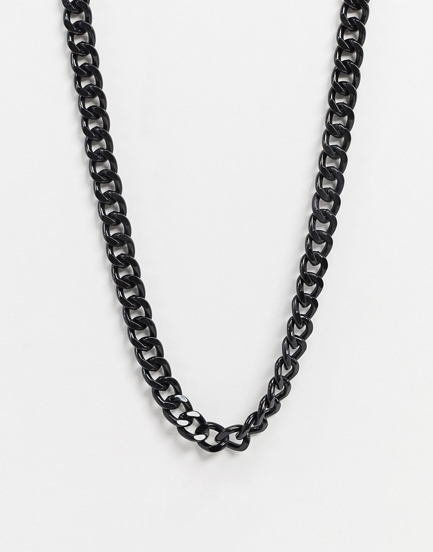 ASOS DESIGN short chunky chain in black