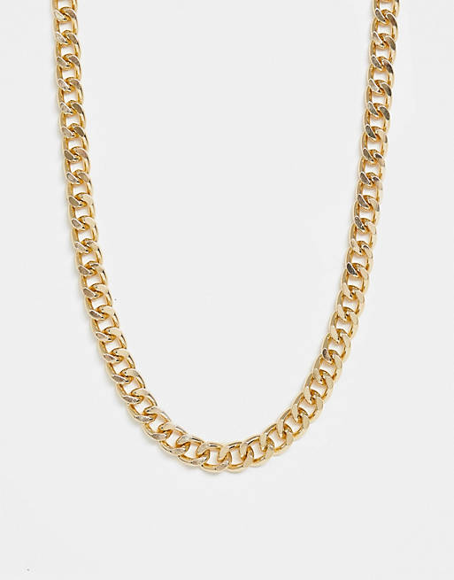 ASOS DESIGN short chunky chain in gold tone