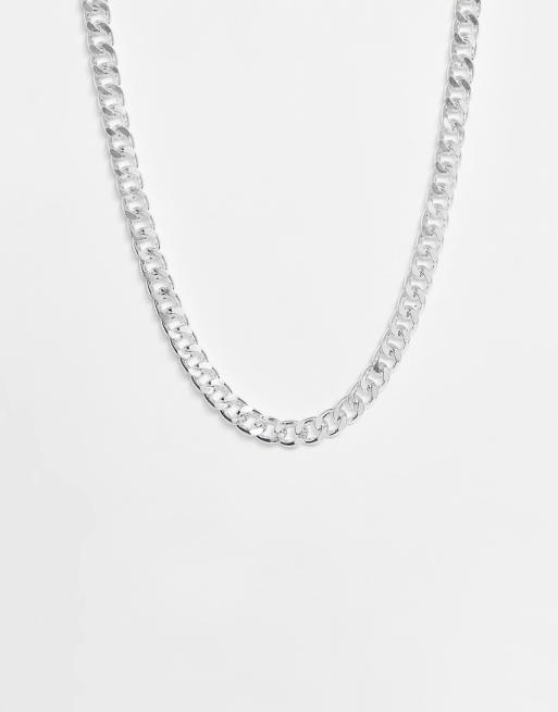 Short chain shop necklace silver