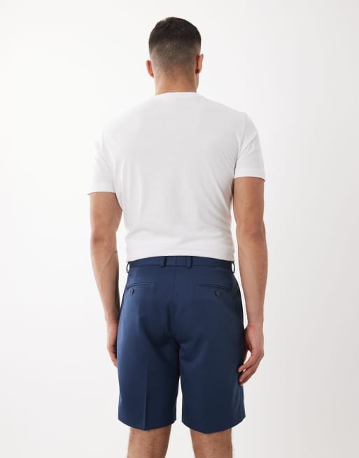 ASOS DESIGN - Short classique habillé à revers - Bleu foncé, 5 de 5