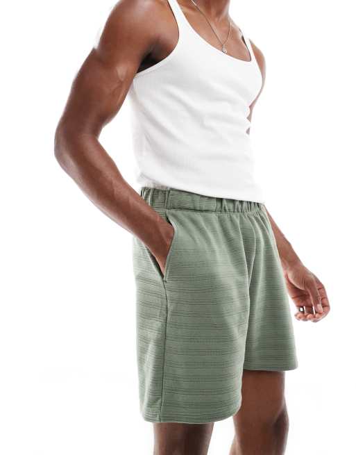ASOS DESIGN - Short confort élégant en piqué - Vert, 3 de 4