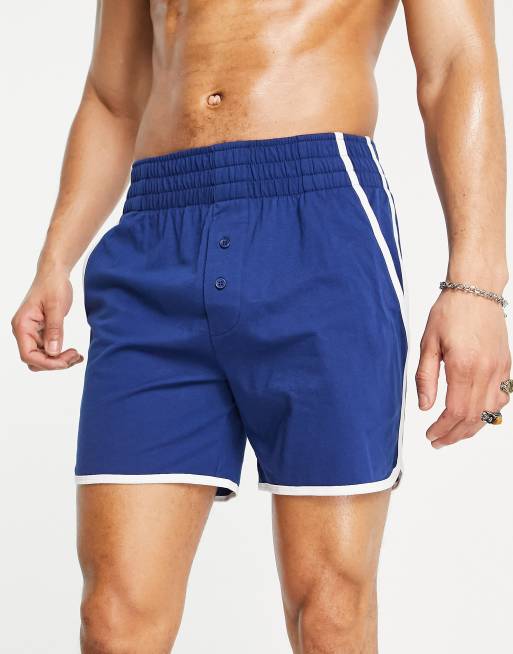 ASOS DESIGN Short confort en jersey liser s contrastants