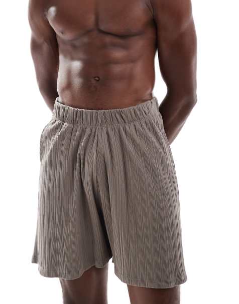 ASOS DESIGN - Short confort texturé - Marron - view 1
