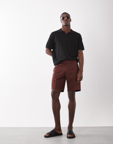 ASOS DESIGN - Short coupe classique ajusté - Bordeaux - view 1