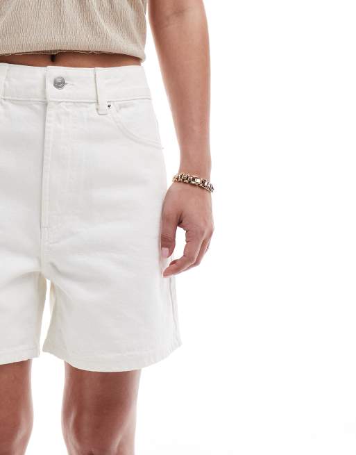 ASOS DESIGN - Short dad en jean - Blanc, 3 de 5