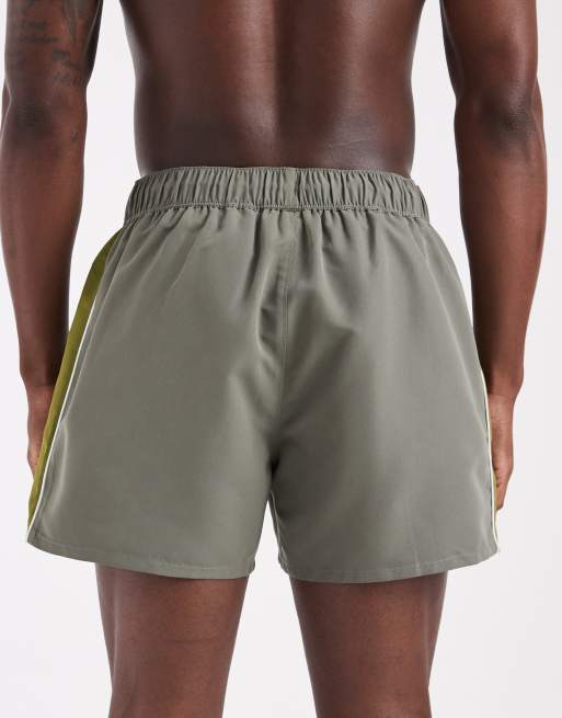 ASOS DESIGN - Short de bain court contrecollé - Kaki, 5 de 5